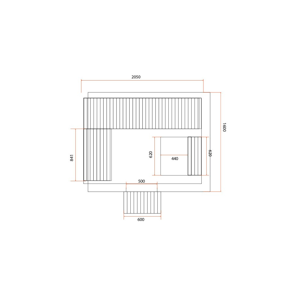 Sauna Gaïa - Bella - plan sauna