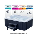 Spa 3 places Eco 3 RS  | Plug & Play, économique et facile à installer
