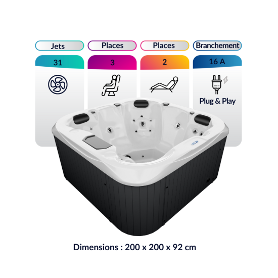 Spa 5 places | Eco 5 RS  | Plug & Play | économique et facile à installer