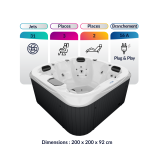 Spa 5 places | Eco 5 RS  | Plug & Play | économique et facile à installer