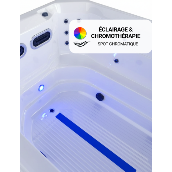 Spa de Nage Relax Spa 400 cm — 37 Jets, Chromothérapie