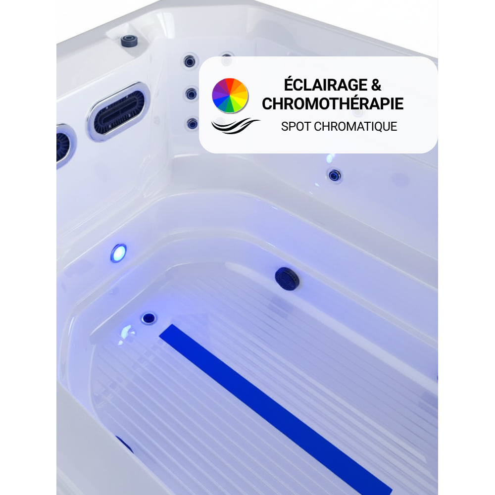 Spa de Nage Relax Spa 400 cm — 37 Jets, Chromothérapie
