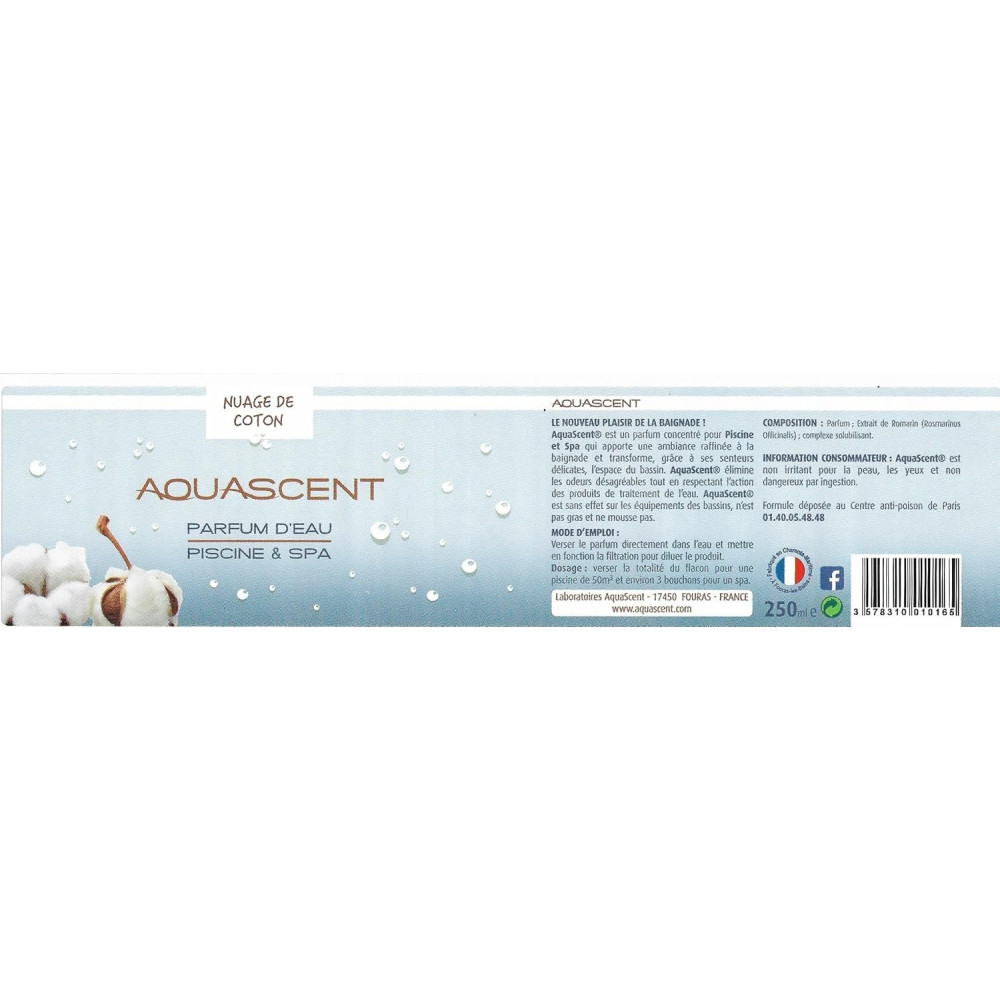 Parfum pour spas/jacuzzis FLEUR DE COTON - Aromathérapie
