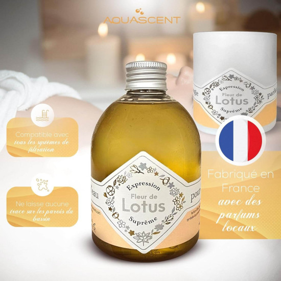 Parfum pour spa Fleur de Lotus et sa bougie parfumée