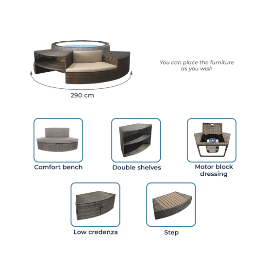 Spa semi rigide NetSpa Vita PREMIUM 6 places | Spa Promo