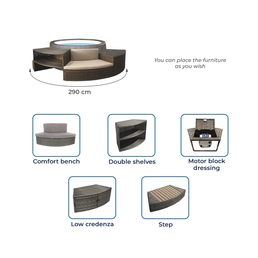 Spa semi rigide NetSpa Vita PREMIUM 6 places | Spa Promo