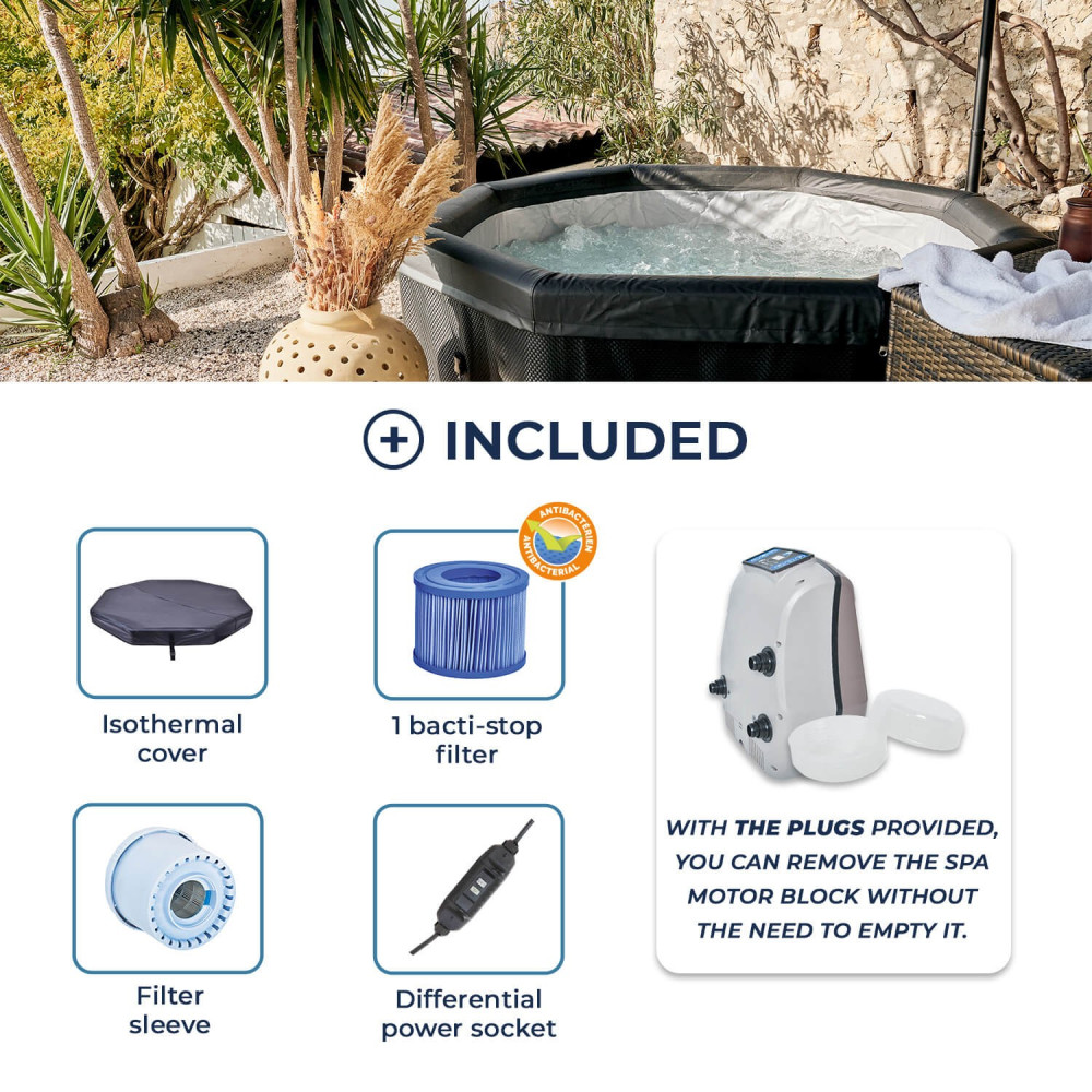Spa semi rigide - Spa Octopus 4/6 places | Mobilier inclus