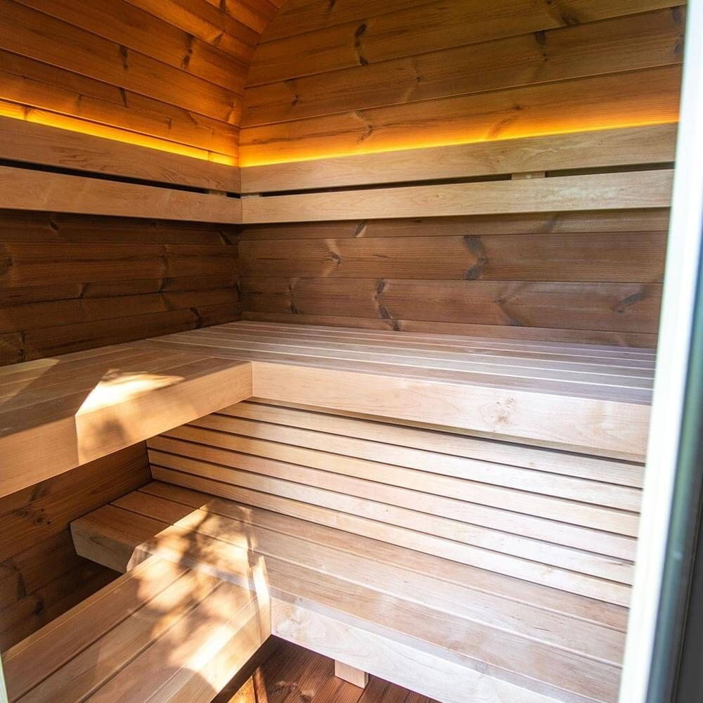 Sauna Holl’s Onyxia Cube Thermowood | Sauna extérieur