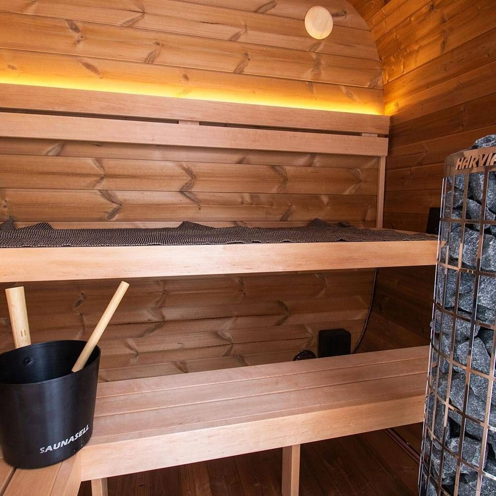 Sauna Holl’s Onyxia Cube Thermowood | Sauna extérieur