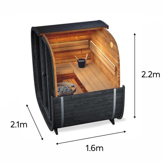 Sauna Holl’s Onyxia Cube Thermowood | Sauna extérieur