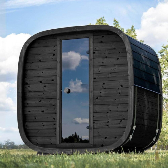 Sauna Holl’s Onyxia Cube Thermowood | Sauna extérieur