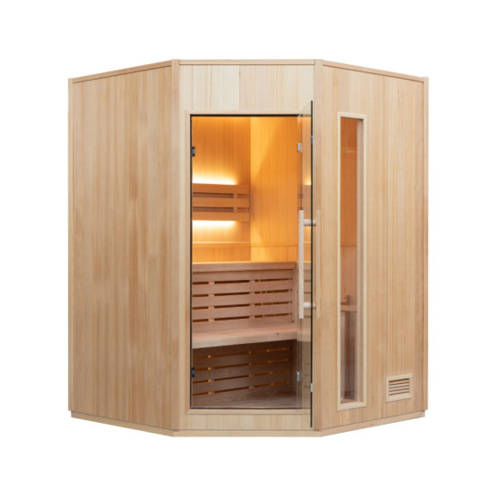 Sauna Zen 3 places angulaire | Sauna traditionnel |Spa Promo