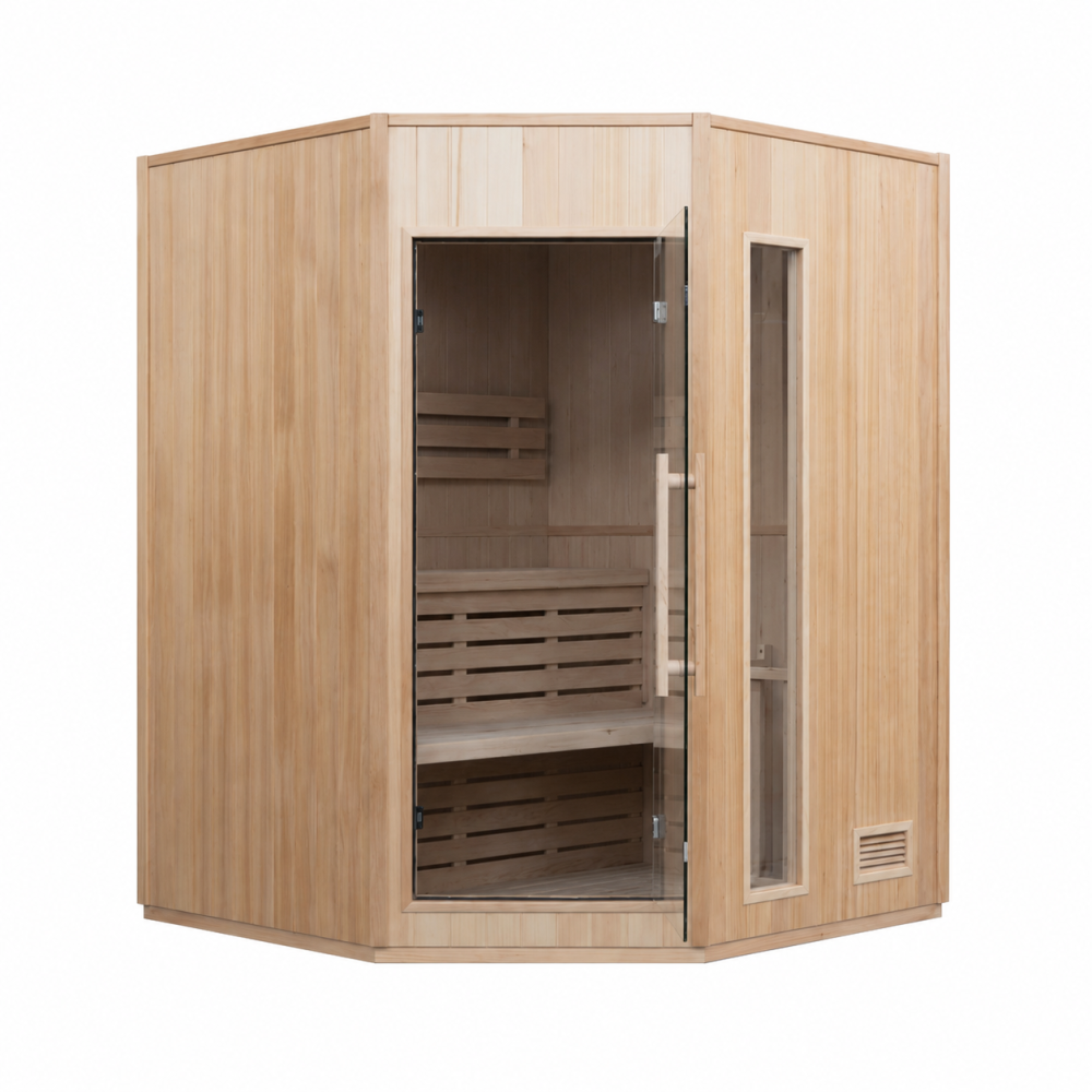 Sauna Zen 3 places angulaire | Sauna traditionnel |Spa Promo