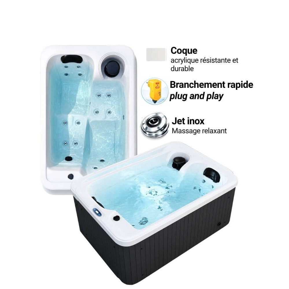 Spa 2 places Extérieur ou Intérieur Plug and play