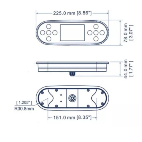 Clavier de commande JOYONWAY PB554 pour spa