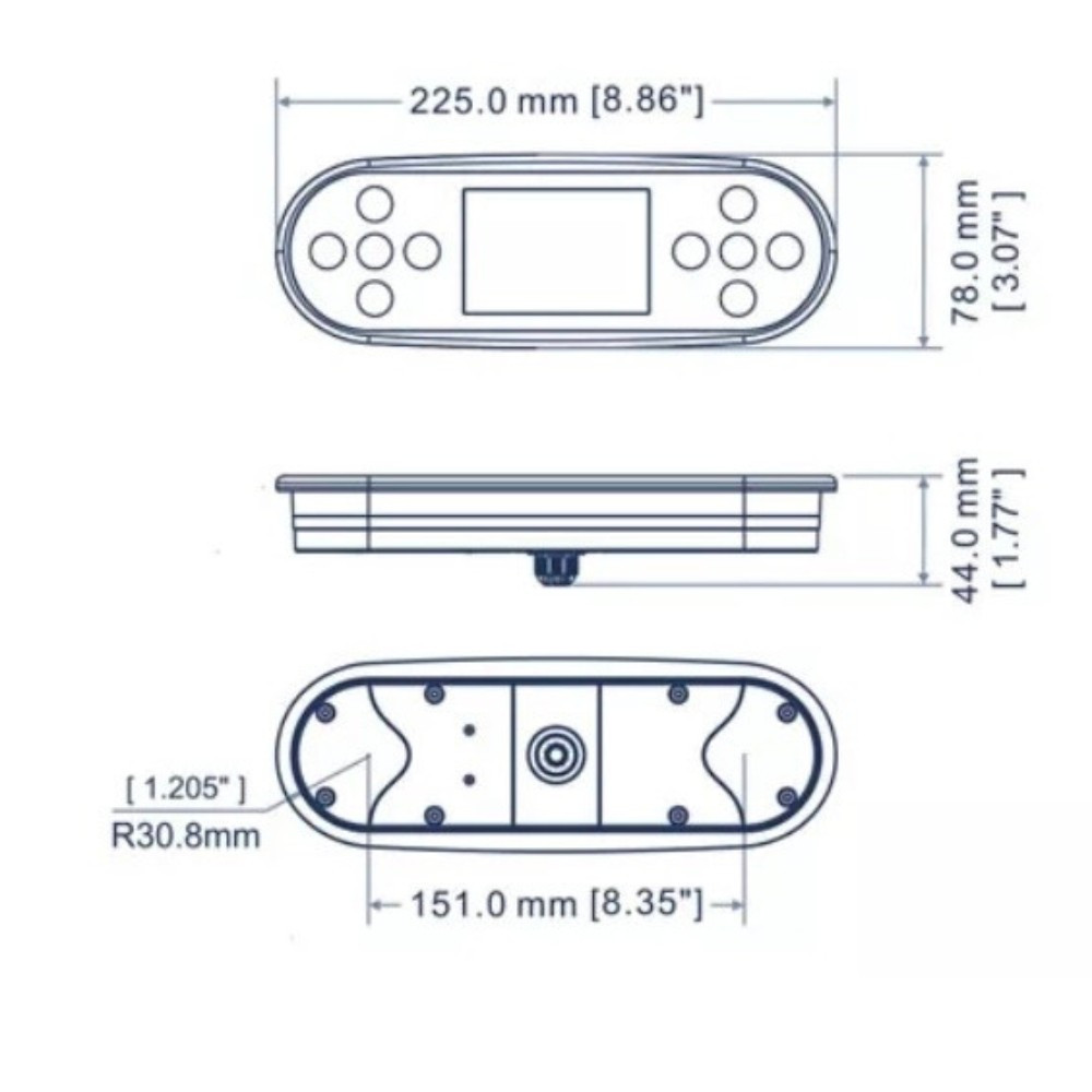 Clavier de commande JOYONWAY PB554 pour spa