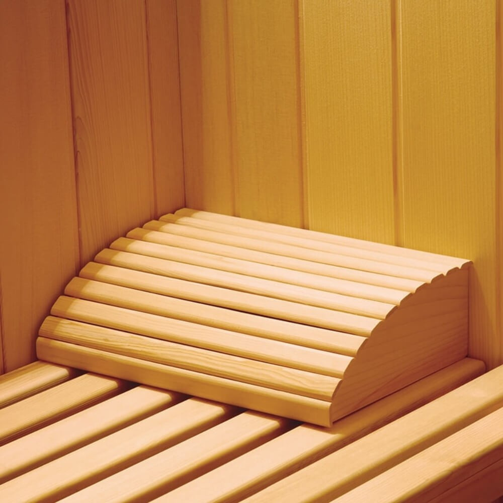 Repose tête en bois d’abachi | Accessoire sauna