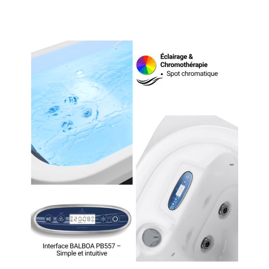 Spa 2 places Extérieur ou Intérieur Plug and play