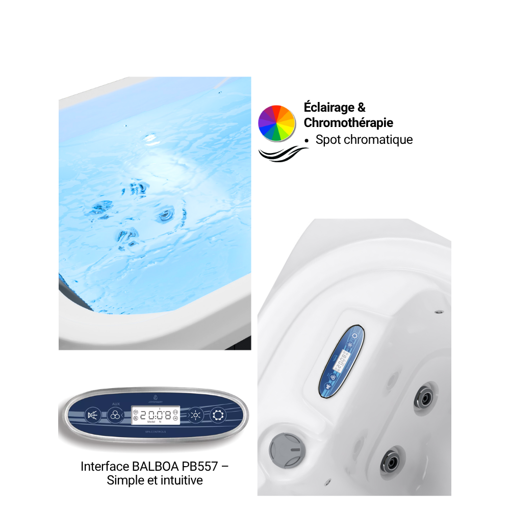Spa 2 places Extérieur ou Intérieur Plug and play