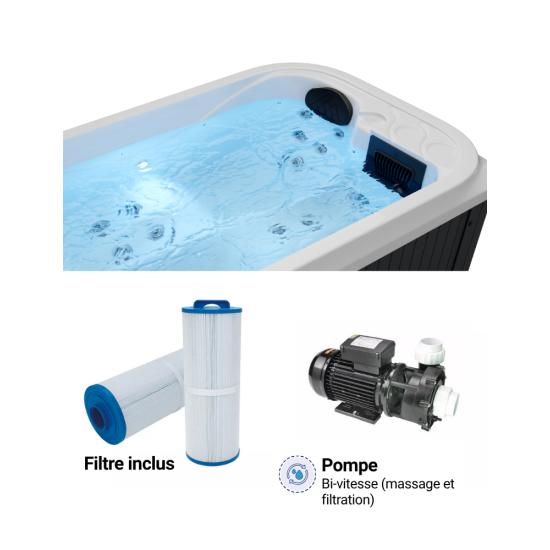 Spa 2 places Extérieur ou Intérieur Plug and play